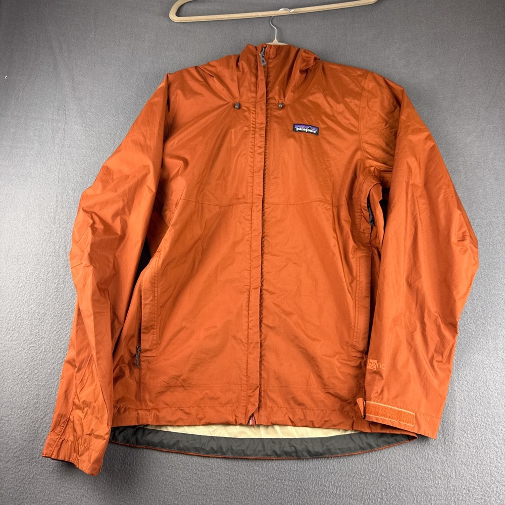 Patagonia Torrentshell Jacket Men's S Orange H2No Rain Shell Hooded Waterproof